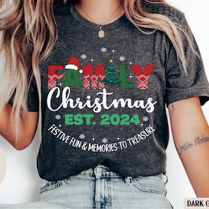 Family Christmas 2024 Festive Family Group Shirts, Christmas Family Shirt, Christmas Group Shirt, Christmas Pajamas shirt, Christmas Gifts