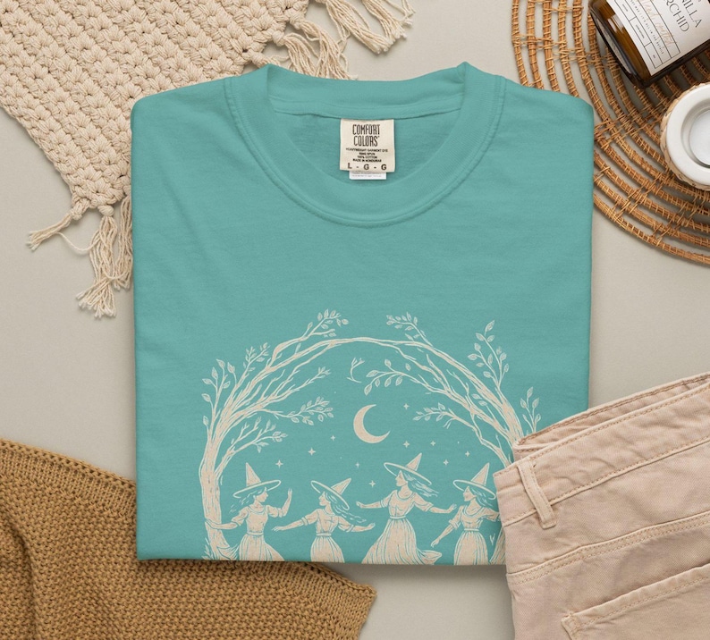 Vintage Girls Will Be Girls Witch Comfort Colors® Shirt, Funny Witch Vintage Shirt, Vintage Halloween Women Shirt, Witchy Vibes Shirt image 16