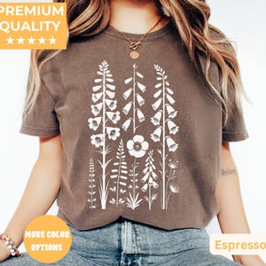 Comfort Colors® Wildflower Shirt, Floral Cottagecore Shirt, Botanical Shirt, Flower Shirt, Nature Shirt, Wildflower Tshirt,Wild Flower Shirt