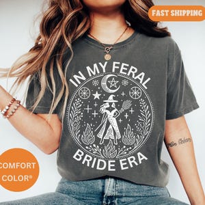 Witchy Bride Shirt, Comfort Colors® Bachelorette Tee, Halloween Bridal Party Shirt, Boho Bride Gift, Funny Bridal Shower Shirt, Bride shirt