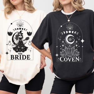 Witchy Bachelorette Shirt, Halloween Bachelorette Party Shirt, Witchy Bride Tarot Card Shirt, The Coven, Celestial Bach, Gothic Wedding Tee