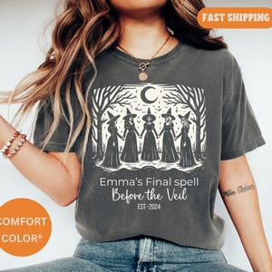 Custom Witchy Bachelorette Shirt Halloween Bachelorette Party Shirts, Gothic Wedding, Witchy Bride Shirt, The Coven,Spooky Bridal Party Gift