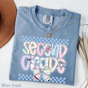 Second Grade Teacher Name Shirt Comfort Colors, Teacher Grade level Team shirts, Second Grade Shirt, Back to School Teacher Team Gift Idea