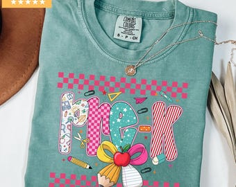 Pre-K Teacher Shirt Comfort Colors, Teacher Tee,  Pre-K Shirt, Back to School Teacher Gift, Teacher Team Outfit, First day of Pre K shirt