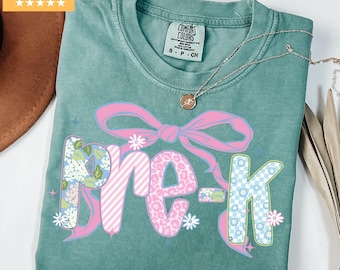Pre-K Teacher Shirt Comfort Colors, Teacher Tee,  Pre-K Shirt, Back to School Teacher Gift, Teacher Team Outfit, First day of Pre K shirt