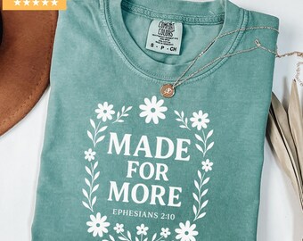 Comfort Colors® shirt bijbelvers, schattig christelijk shirt voor vrouwen, Jezus-shirt, christelijk cadeau, christelijk kerstshirt, shirt liefde en genade