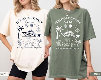 It's My Birthday Cruise Shirt,Birthday Cruise Crew Shirts,Birthday Cruise 2025,Bday Cruise Party Shirts,Womens Birthday,Family Cruise Bday
