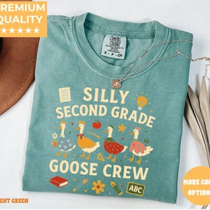 Second Grade Crew Shirt, Comfort Color Teacher Team Shirt, Back to School Tee, Elementary Teacher Gift, Funny 2nd Grade Teacher Spring Shirt