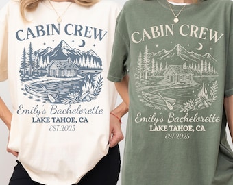 Camiseta vintage personalizada para despedida de soltera, camiseta de campamento para novias en la montaña, regalos para despedidas de soltera con senderismo, camiseta para despedidas de soltero con temática de lago, viaje de chicas