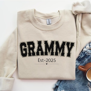 Grammy Sweatshirt, Christmas Grandma Gift, Granny Sweater For Mothers Day, Grammie Crewneck, First Time Grandma Shirt Cute Grandma Gift