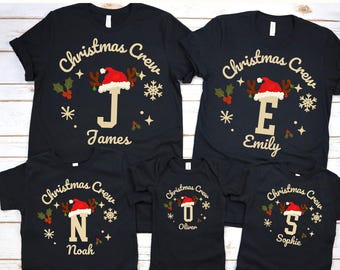 Camisetas navideñas familiares a juego, camiseta navideña familiar, camisetas navideñas a juego, camiseta navideña personalizada, camiseta navideña familiar con nombre personalizado
