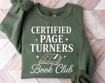 Sudadera de cuello redondo para amantes de los libros, suéter acogedor para el club de lectores, camiseta divertida para leer, sudadera de regalo para amantes de los libros, ropa para el club de lectura.