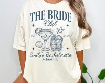 The Bach Club Bachelorette Shirts, Custom Location And Name Bachelorette Party Shirts, Social Club Luxury Bachelorette Party Gift Shirts