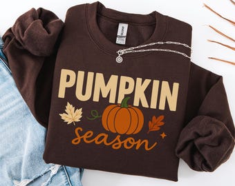 Pumpkin Season Sweatshirt, Retro Fall Sweatshirt, Cozy Sweatshirt, Womens Fall Sweater, Fall Graphic Tee, Women Fall Shirt, Sweater Weather