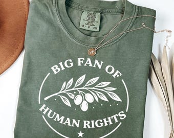 Comfort Colors® 人権シャツ、民主主義活動家グラフィックTシャツ、リベラルシャツ