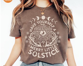 Winter Solstice Shirt, Yule Christmas Tee, Have Yourself A Merry Little Solstice Comfor colors®, Yule Holiday T-Shirt, Pagan Christmas Shirt