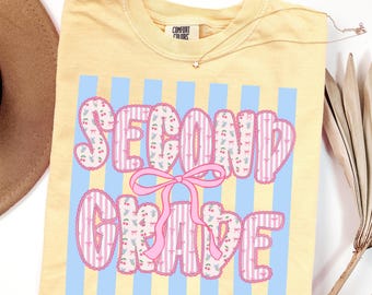 Comfort Colors Second Grade Teacher Shirt, 2nd Grade Teacher Tee, Elementary Teacher Shirt, Back to School Teacher Gift