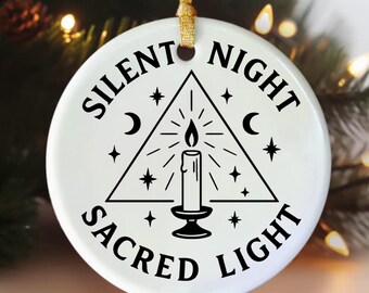 Blessed Yule Ornament, Pagan Yule Tree Decoration, Witchy Holiday Decor, Wiccan Christmas Gift, Winter Solstice Ornament