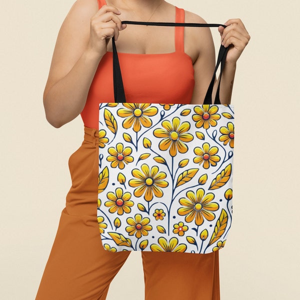 Vibrant African Floral Fabric Tote Bag  Cotton Canvas Shopper with Ethnic Patterns Summer tote bag bagged Africanprint Totebags