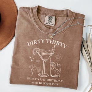 30th Birthday Shirt, Dirty 30 Shirt, 30th Birthday Gift for Her, Custom 30th Birthday Social Club Cocktail Shirt, Birthday Party Group Shirt