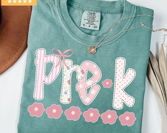Pre-K Teacher Shirt Comfort Colors, Teacher Tee,  Pre-K Shirt, Back to School Teacher Gift, Teacher Team Outfit, First day of Pre K shirt
