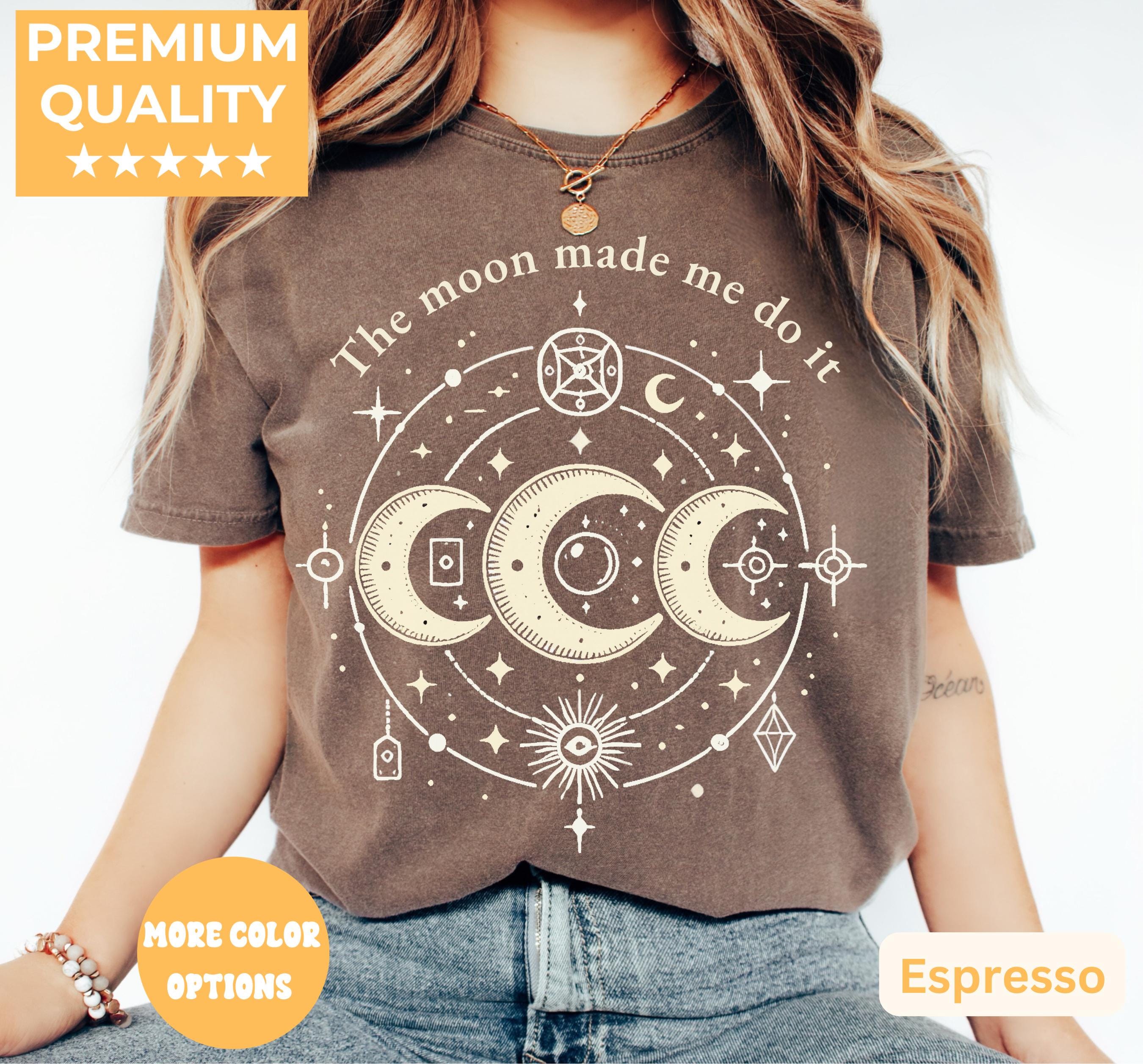 Mystic Moon and Sun Shirt, Mystical Moon Phase Shirt, Boho Vintage