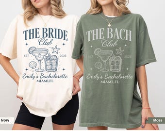 The Bach Club Bachelorette Shirts, Custom Location And Name Bachelorette Party Shirts, Social Club Luxury Bachelorette Party Gift Shirts