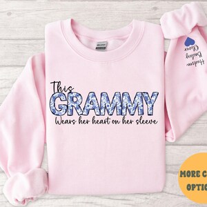 Custom Grandma Sweatshirt With Grandkids Names On Sleeve, Personalized Granny Hoodie, Gramma Outfit, Gigi Mimi Clothing, Mothers Day Gifts