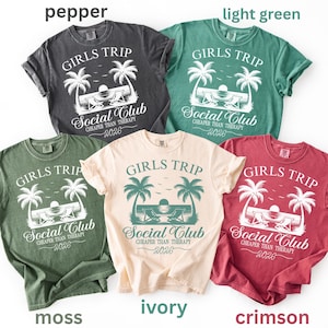 Comfort Colors® Matching Girls Trip Shirts, Friends Trip Tees, Girls Weekend Vacation Shirts