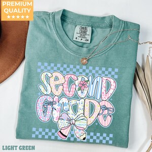 Second Grade Teacher Name Shirt Comfort Colors, Teacher Grade level Team shirts, Second Grade Shirt, Back to School Teacher Team Gift Idea