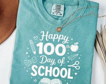 100 Days of School Shirt for Teachers, 100 Days Smarter Comfort Colors® Teacher Tee
