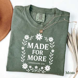 Comfort Colors® Bible Verse Shirt, Cute Christian Shirt For Women,Jesus Shirt,Christian Gift, Christian Christmas Shirt,Love and Grace Shirt