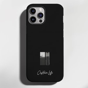 Photographer Phone Case Capture Life Design with Camera Shutter Art and Embedded Film Strips | Gift for Creatives, Filmmakers Photo Lovers