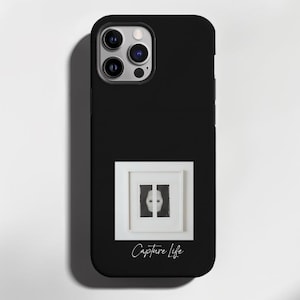 Photographer Phone Case Capture Life Design with Camera Shutter Art and Embedded Film Strips | Gift for Creatives, Filmmakers Photo Lovers