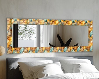 Miroir en vitrail - Décoration murale moderne avec détails imprimés