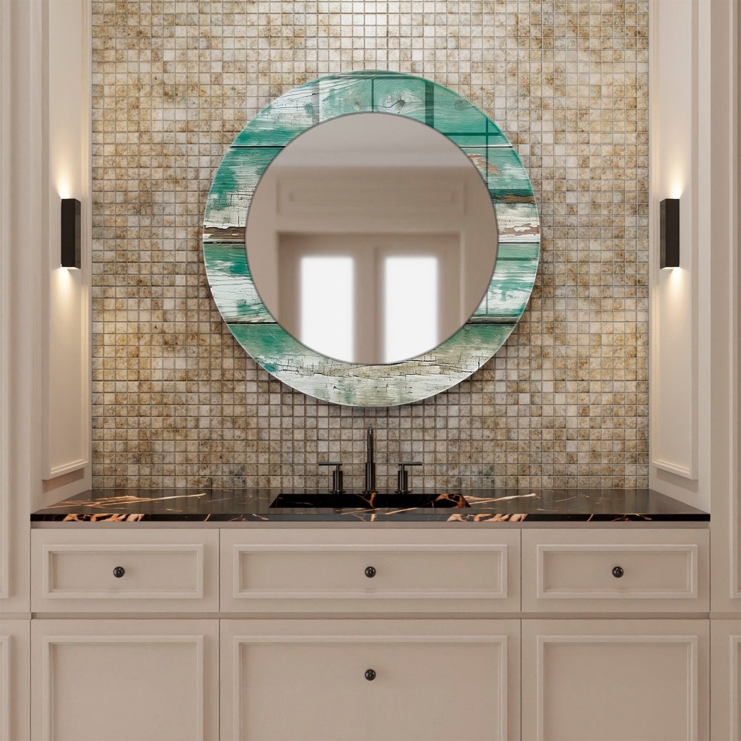 Tempered Glass Wall Mirror Wall Decor for Bathroom Mirror Bedroom Glass ...