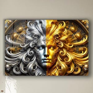 Medusa Glass Wall Art, Medusa Tempered Glass Wall Decor, Medusa Wall Hanging, Medusa Wall Art Decor, Medusa Glass Wall Print, Home Art Decor