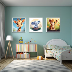 Nursery Wall Decor - Set of 3 Forest Animals Poster - Nursery Decor - Nursery Wall Art - Nursery Decor -  Nursery Poster