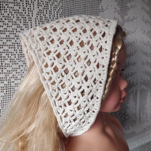 Bandana crocheted summer bandana lace headband boho style gift scarf triangular kerchief lace shawl trend