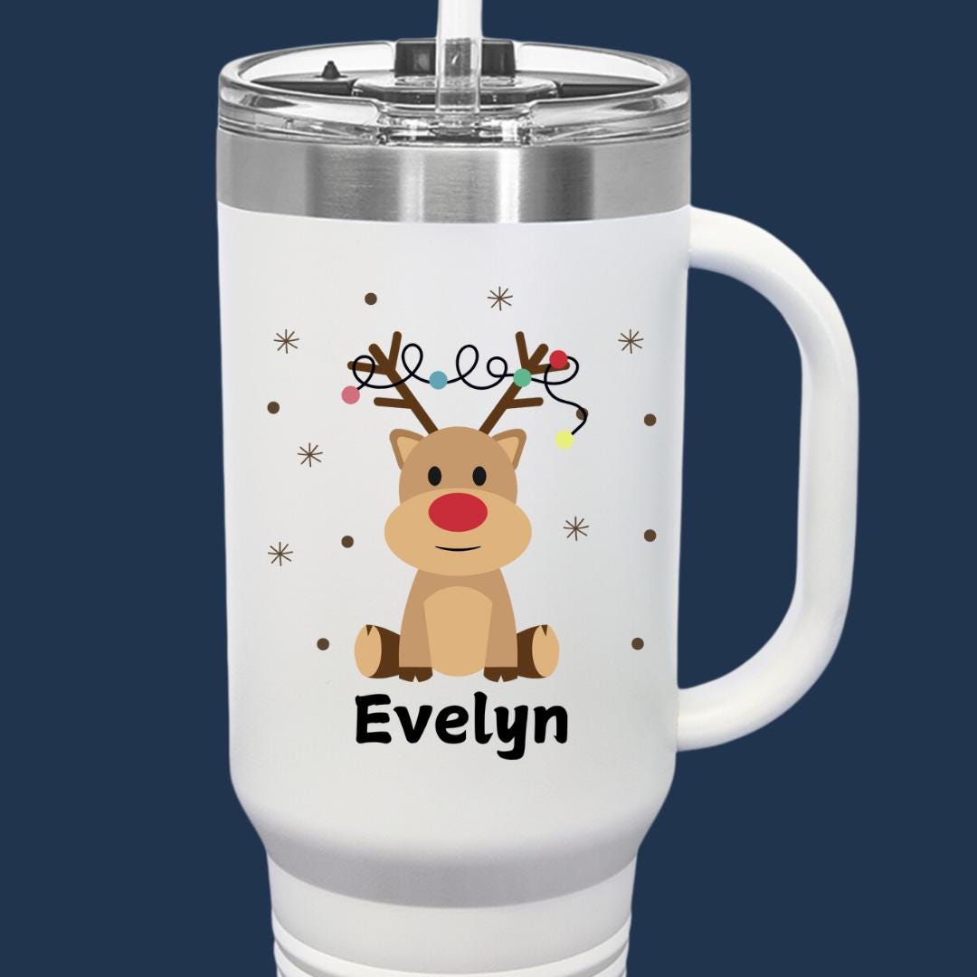 Rudolph Christmas Tumbler | 40 Oz Tumbler With Straw and Lid | Stanley ...
