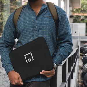 Initial Laptop Sleeve | Personalized iPad Sleeve | Monogrammed Laptop Sleeve | Custom Tablet Sleeve | Custom Name Laptop Sleeve