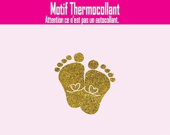 Motif thermocollant pieds bébé