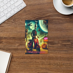 Geslaagd WENSKAART, Trippy, Unique, print, psychedelisch