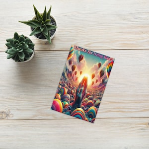 Obrigado, Cartão Surreal, Trippy, Único, impressão, Psicodélico