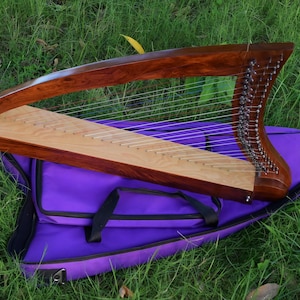 Harp 26 Strings Celtic Lever Harp, Folk Harp, Irish Music | Handmade with Beech Wood | Comes with Carry bag, and Tuning Wrench