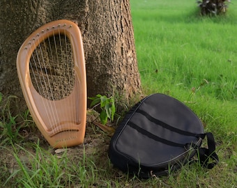 Lyre (Harp), Pentatonic 10 String Musical Instrument| Handmade with Beech Wood | Comes with Carry bag, and Tuning Wrench