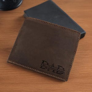 Regalo para el Día del Padre, Billetera RFID de Cuero Personalizada, Billetera Personalizada, Billetera para Hombre, Regalos para el Día del Padre, Regalos Personalizados para Papá