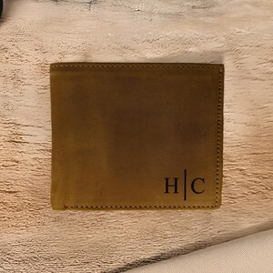 Billetera personalizada, Billetera para hombre, Billetera grabada, Billetera para padrinos de boda, Billetera de cuero, Billetera personalizada, Regalo para novio, Regalo de aniversario para él