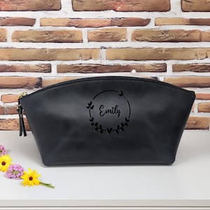 Custom Name Cosmetic Bag, Personalized Makeup Bag, Personalized Cosmetic Bag, Birthday Gift for Her, Custom Makeup Bag Gift for Her