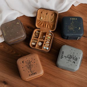 Birthdate Zodiac Sign, Custom Birth Month Zodiac Sign Gifts for Her, Custom Zodiac Sign Jewelry Case, Gift for Best Friend, Jewelry Box